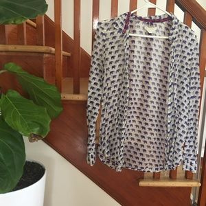 anthropologie hei hei elephant button down